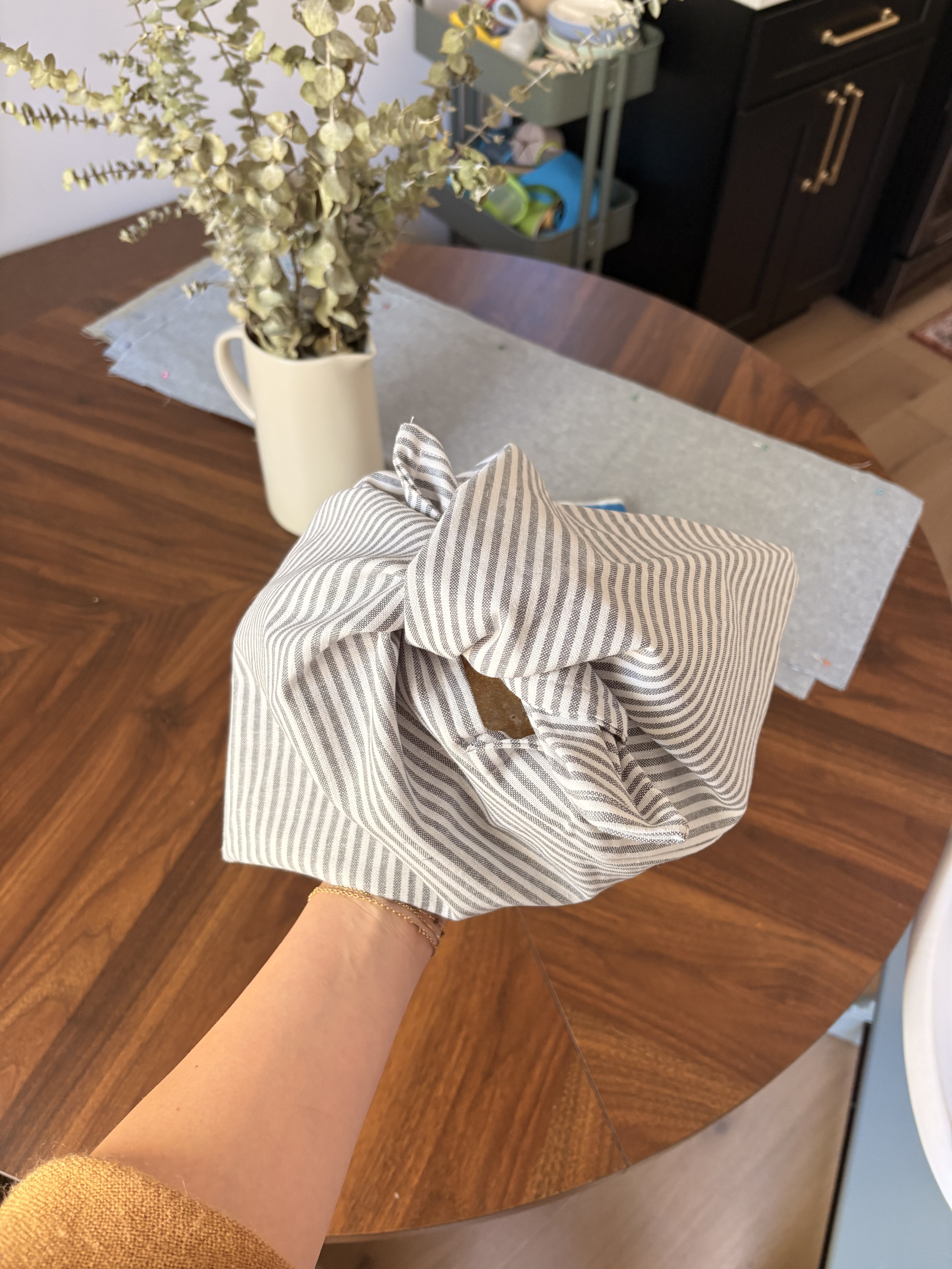 Linen bread bag